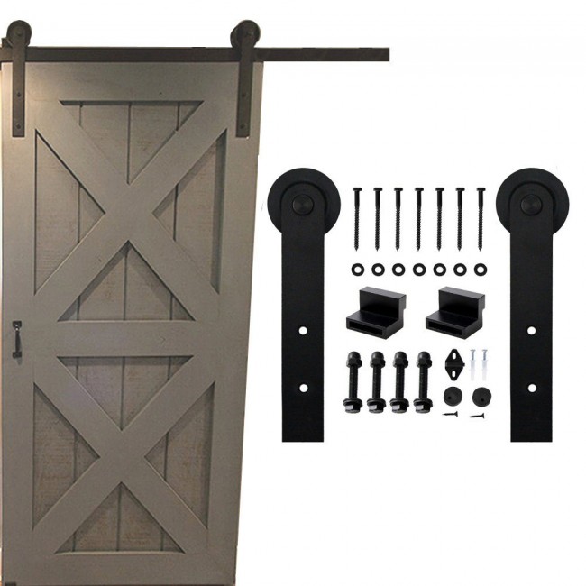 winsoon-5-16ft-basic-double-single-barn-door-hardware-track-kit-straight-black (2)